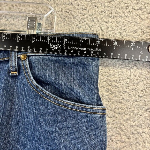 Wrangler 47 Advanced Comfort Mens 40x30 Regular Fit Western Medium Wash Jeans - Picture 8 of 13